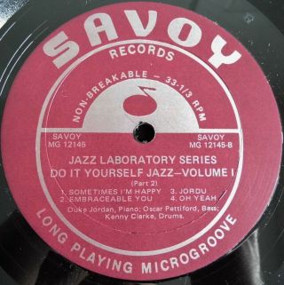 Duke Jordan / Gigi Gryce / Kenny Clarke US Savoy MG - 12145 Mono LP 5