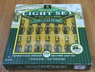 John Deere Model 1008 1920’s Gas Pump Light Set 20 Decorative Light String 3