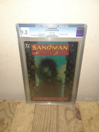 Sandman 8 Cgc Graded 9.  8 Nm/mt 1st Appearance Of Death Dc 1989 Netflix