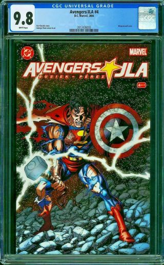 Avengers Jla 4 Cgc 9.  8 Superman Thor Captain America Busiek George Perez 2004