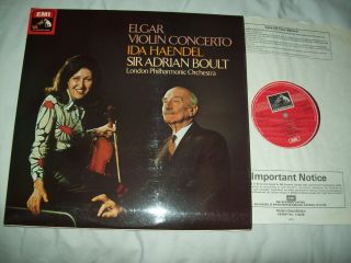 Asd 3598 Ida Haendel / Boult Elgar Violin Concerto Uk Ed1