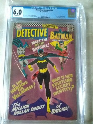 Detective Comics 359,  Cgc 6.  0 (jan 1967) 1st Appearance Of Batgirl,  Key Book