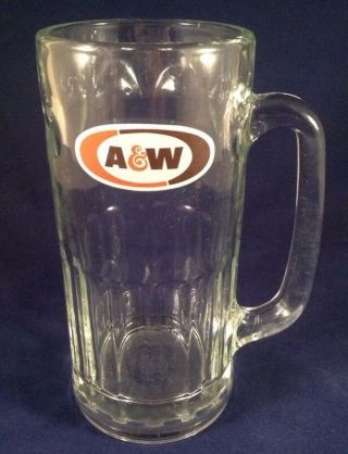 A&w Root Beer All American Food Glass Mug 7 " Tall,  Large