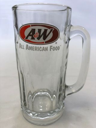 A&w Root Beer Glass Mug With Logo Vintage