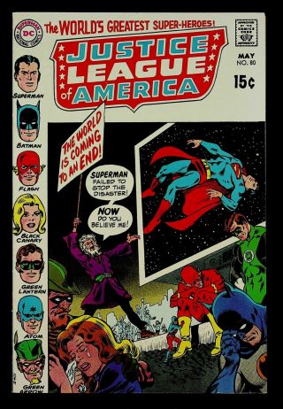 Justice League Of America 80 Vf,  Anderson,  Superman,  Batman,  Green Arrow,  Flash