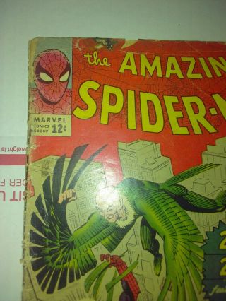 spider - man 2 1st Appearance Vulture 1963 Marvel Comic 2