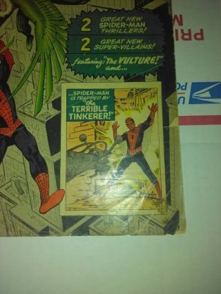 spider - man 2 1st Appearance Vulture 1963 Marvel Comic 5