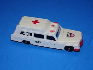 Vintage Midgetoy Diecast 1971 Cadillac Police Dept Ambulance