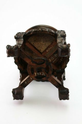 Chinese Carved Rosewood Occasion Table Round Marble Top Plant Stand E/0104 7