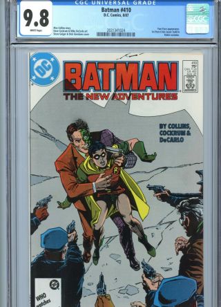 Batman 410 Cgc 9.  8 White Pages 1st Post - Crisis Jason Todd Robin Dc Comics 1987