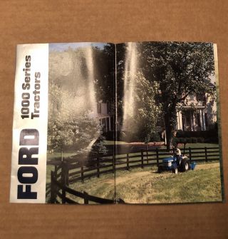 Ford 1000 Series Tractors Sales Advertising Brochure