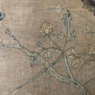 Rare old Chinese embroidered silk panel with birds - Qianlong/Jiaqing 7