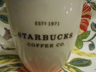 Starbucks White Abbey Estd 1971 Ceramic Cup 12 Oz 2006.