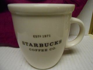 Starbucks White ABBEY ESTD 1971 Ceramic Cup 12 Oz 2006. 3