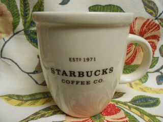 Starbucks White ABBEY ESTD 1971 Ceramic Cup 12 Oz 2006. 5