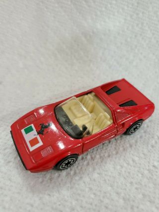 Vintage Corgi Red Ferrari 308 Gts Diecast Metal Toy Car Great Britain Rare Sport