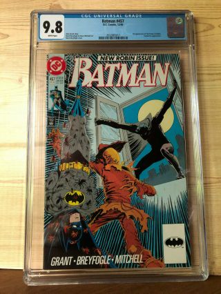 Batman 457 (dec 1990,  Dc) Cgc 9.  8 1st App Tim Drake As Robin Scarecrow App