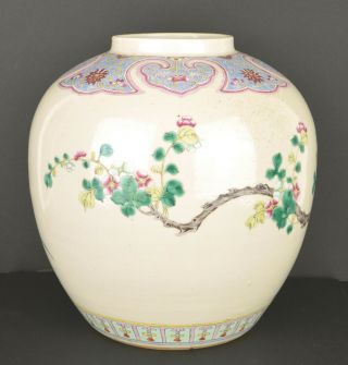 A LARGE CHINESE FAMILLE ROSE PORCELAIN JAR WITH BIRDS - 19TH CENTURY 8