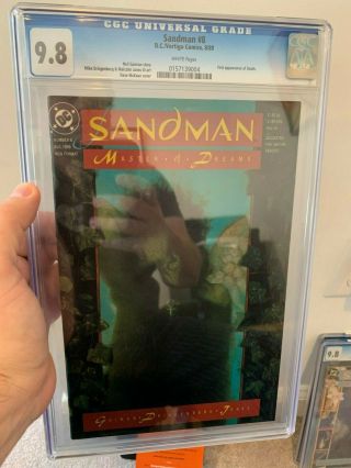 Sandman 8 Cgc 9.  8 Nm/mint Gaiman Kieth 1st Death Netflix 1st Appearance