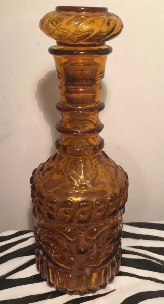 Vintage 1973 Amber Glass Jim Bean Liquor Bottle Decanter.  Ky Drb - 230 119 2 73