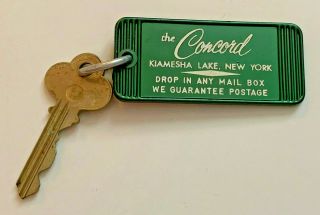 The Concord Hotel Kiamesha Lake York Room Key Vintage - Catskills Resort