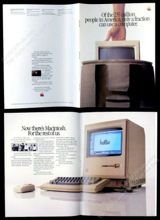 1985 Apple Computer Macintosh Mac 10 - Page Classic Intro Hello Vintage Print Ad