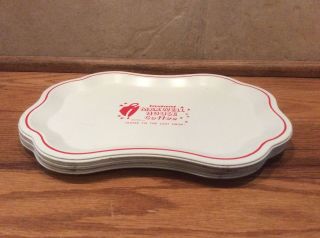 10 Maxwell House Coffee Mini Serving Trays Metal Snack Plate 9x7” Red White