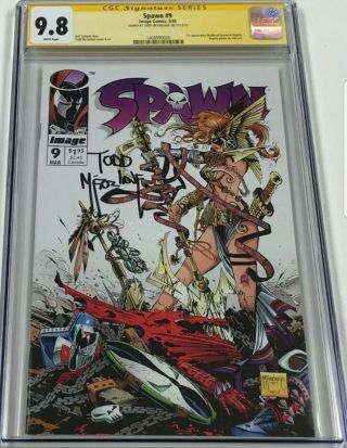 Image Comics Spawn 9 Signed By Todd Mcfarlane Cgc 9.  8 Ss 1st Appearance Angela
