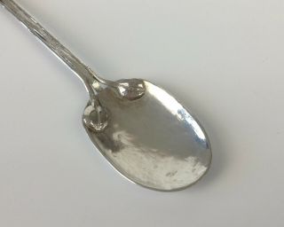 Antique Arts Crafts Solid Silver Spoon Set Nouveau Cabochon Ramsden Carr Liberty 7
