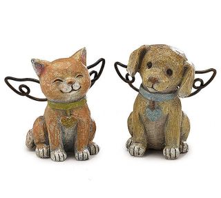 Cat Or Dog Angel With Wings Figurine Memorial,  Decor Angel Collectible Figurine