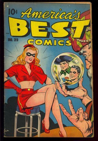America’s Best Comics 25 Miss Masque Good Girl Schomburg Cover 1948 Vg,