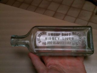 Antique Medicine Bottle Dr Kilmers Swamp Root Kidney Liver & Bladder Cure Aqua