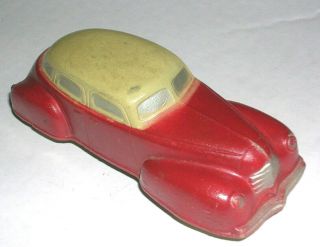 Vintage Sun Rubber Co.  1938 S500r Red And Cream Sedan Car