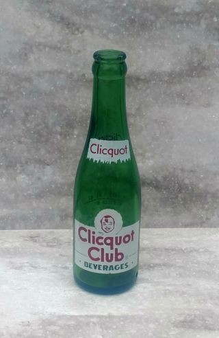 Vintage Green Clicquot Club 7 Oz.  Soda Bottle