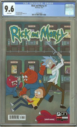 Rick And Morty 1 Cgc 9.  6 Oni Press Key 1st Issue Hot Season 4 Soon
