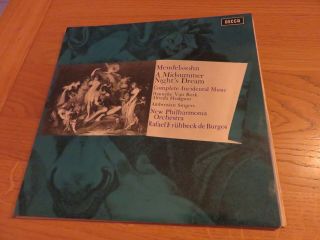 Rafael Fruhbeck Burgos Mendelssohn A Midsummer Nights Dr.  Uk Decca Sxl 6404 Ed3