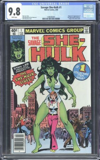 The Savage She Hulk 1 Cgc 9.  8 Newsstand Edition Stan Lee 1288382001