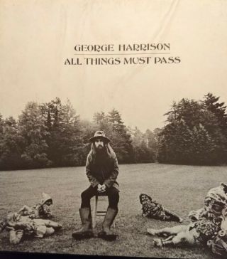 Beatles George Harrison All Things Must Pass Box Set Of 3 Lps With 24 X 36 Post