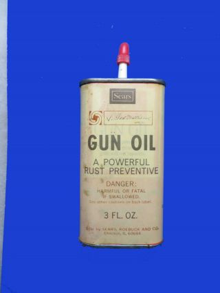 Rare SEARS Roebuck Re - Label Ted Williams Signed Gun Oil Can 3 oz Handy Oiler 2