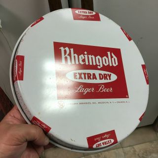 Vintage Rheingold Extra Dry 12 " Metal Beer Tray