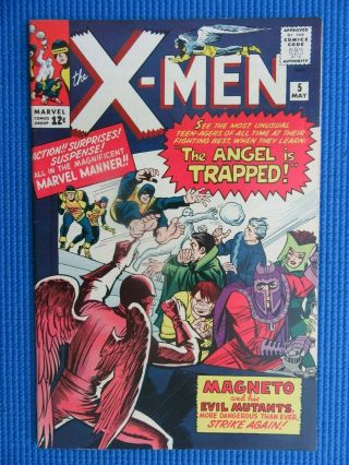 X - Men 5 - (vf/nm) - 3rd Magneto,  2nd Scarlet Witch,  Quicksilver,  Toad/high Grade