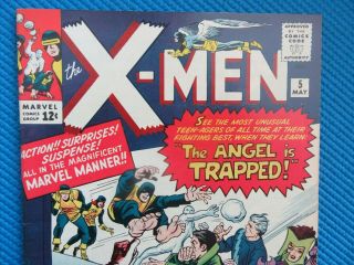 X - MEN 5 - (VF/NM) - 3RD MAGNETO,  2ND SCARLET WITCH,  QUICKSILVER,  TOAD/HIGH GRADE 4