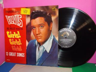 Elvis Presley:12 " Lp Girls,  Girls,  Girls {vinyl Nm,  Cover & Sleeve Ex,  } Bonus Photo