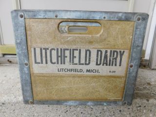 Vintage Litchfield Dairy Milk Crate Litchfield,  Michigan