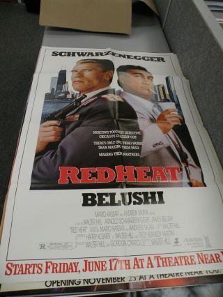Red Heat Movie Poster Banner 29.  5 X 45 Inches Extra Large Rare