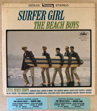 Beach Boys Surfer Girl Jukebox Ep Cover - No Disc/record,  Cover Only