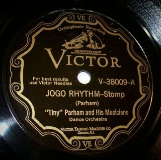 Hot Victor V - 38009 Tiny Parham Band - Jogo Rhythm W/punch Miller (1928) Beauty