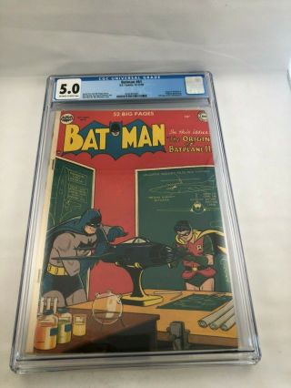 Batman Comic 1950 Oct - Nov No.  61 Cgc 5.  0 Off - White To White Pages (key Issue)