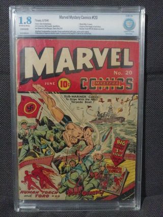 Marvel Mystery Comics 20 (6/41) (wwii Nazi Cover By Schomburg) Cbcs 1.  8 Restored