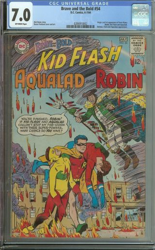 Brave And The Bold 54 Cgc 7.  0 Dc Comic Key 1st Teen Titans (unnamed)